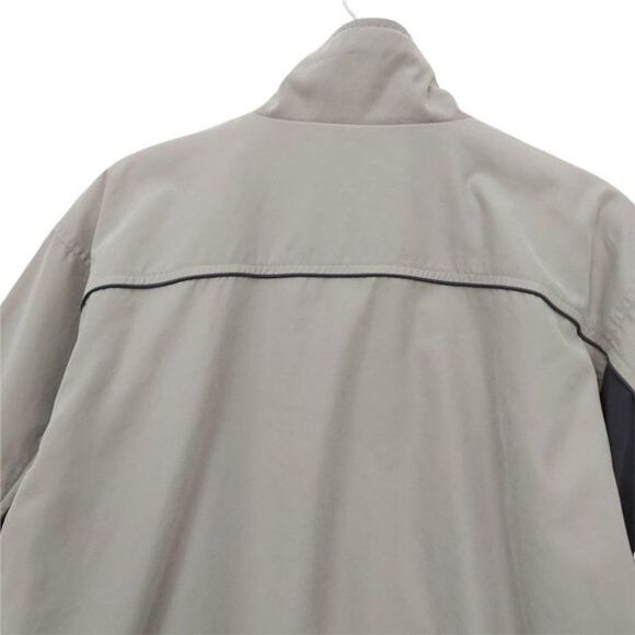 Champion USA Mens Active Jacket Size Medium Full Zip Mock Neck Long Sleeve Beige - Picture 8 of 11